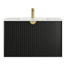 Marlo 900mm Matte Black Wall Hung Single Vanity