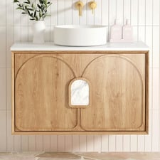 Laguna MKII 900mm Wall Hung Single Vanity with Solid Surface Countertop