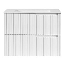 Noosa 750mm Satin White Wall Hung Single Vanity with Undermount Basin