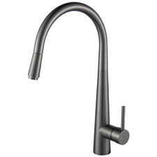 Gun Metal Grey Pull-Out Kitchen Sink Mixer Tap