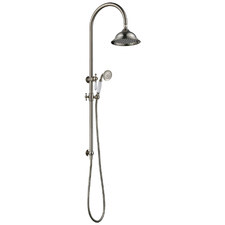 Clementine Brass Twin Rail Shower