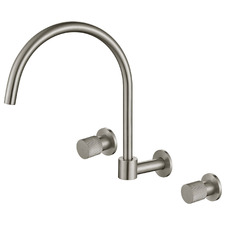 Avalon Knurled Wall Spout & Kitchen Mixer Tap Set