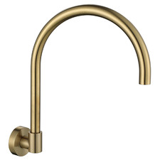 Aries 210mm Brass Gooseneck Bath Wall Spout