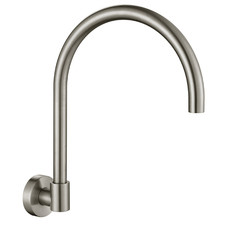 Aries 210mm Brass Gooseneck Bath Wall Spout