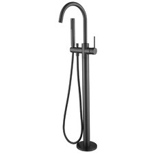 Avalon Mini Floor Mounted Bath Mixer With Microphone Hand Shower