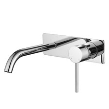 Avalon 180mm Curved Combination Wall Mixer with Spout