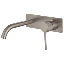 Avalon 180mm Curved Combination Wall Mixer with Spout