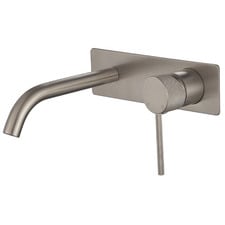 Avalon 180mm Wall Basin Mixer with Curved Spout
