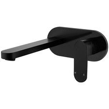 Henri Mini 200mm Brass Wall Basin Mixer with Spout