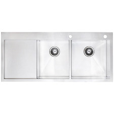 One & Three Quarters Square Corner Kitchen Sink
