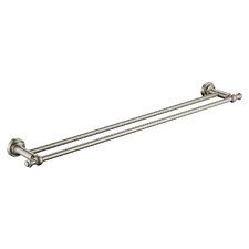 Clementine 750mm Double Bar Brass Towel Rail