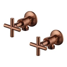 Aries Cross Handle Brass Washing Machine Stops