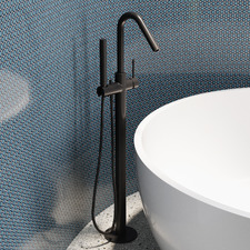 Avalon Floor Mounted Bath mixer with Hand-Held Shower