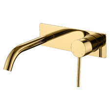 Avalon 180mm Curved Combination Wall Mixer with Spout