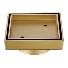 Lyle Brass 115mm Tile Insert Floor Waste 75mm Outlet