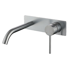 Avalon 180mm Curved Combination Wall Mixer with Spout