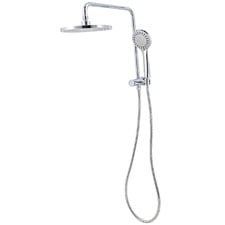 Mercer Stainless Steel Round Short Twin Shower