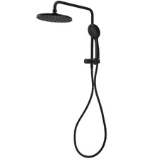 Mercer Stainless Steel Round Short Twin Shower