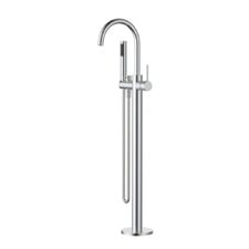 Avalon Mini Floor Mounted Bath Mixer With Microphone Hand Shower