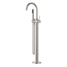 Avalon Mini Floor Mounted Bath Mixer With Microphone Hand Shower