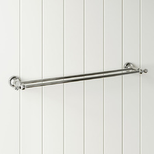 Clementine 600mm Brass Double Towel Rail