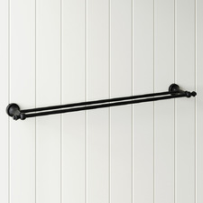 Clementine 750mm Double Bar Brass Towel Rail