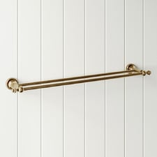 Clementine 600mm Brass Double Towel Rail