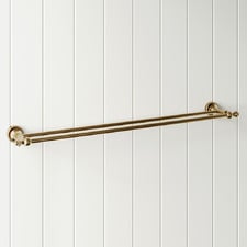 Clementine 750mm Double Bar Brass Towel Rail