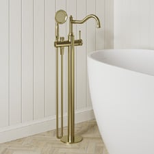Constance Floor Mounted Bath Mixer with Hand-Held Shower