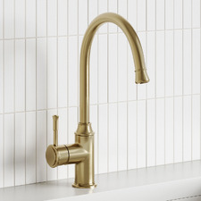 Constance Brass Gooseneck Kitchen Mixer
