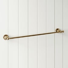 Clementine 600mm Brass Single Towel Rail