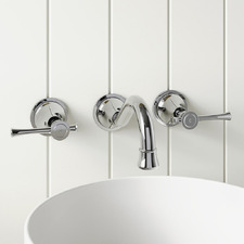 Constance 200mm Wall Bath/Basin Lever Tap Set