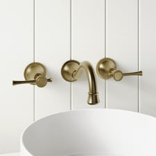 Constance 200mm Wall Bath/Basin Lever Tap Set