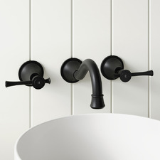 Constance 200mm Wall Bath/Basin Lever Tap Set