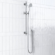 Clementine Brass Rail Shower