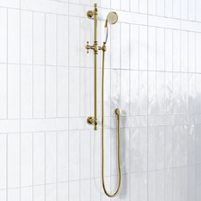 Clementine Brass Rail Shower