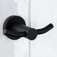 Rumi Round Brass Double Robe Hook