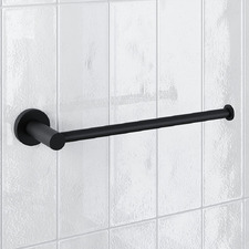 Rumi 250mm L-Shaped Brass Hand Towel Rail
