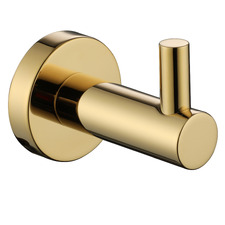 Rumi Round Single Brass Robe Hook