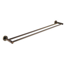 Rumi 600mm Brass Double Towel Rail