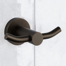 Rumi Round Brass Double Robe Hook