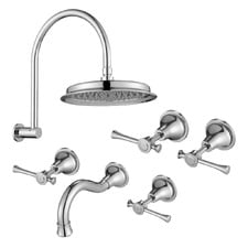 Constance 220mm Gooseneck Shower & Retrofit Tapware Package