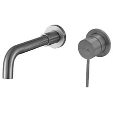 City Life Inox 190mm Basin Wall Mixer Set
