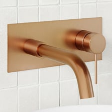 City Life Inox 190mm Bath/Basin Wall Mixer Set With Backplate
