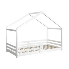 White Briggs Pine Wood Bed Frame