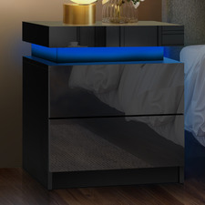 Murray 2 Drawer Bedside Table with LED Light