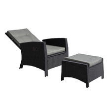 2 Piece Malvar Sun Lounge Chair & Ottoman Set