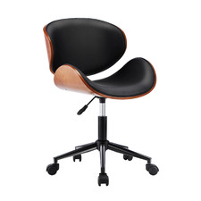 Black Lykourgos Faux Leather Office Chair