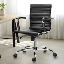 Donnchad Mid Back Faux Leather Office Chair