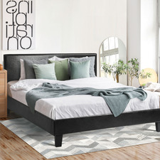 Black Marco Faux Leather Bed Frame